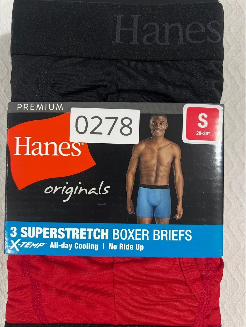 Hanes Originals 3 Superstretch Boxer Briefs Size Small 28-30 Waist